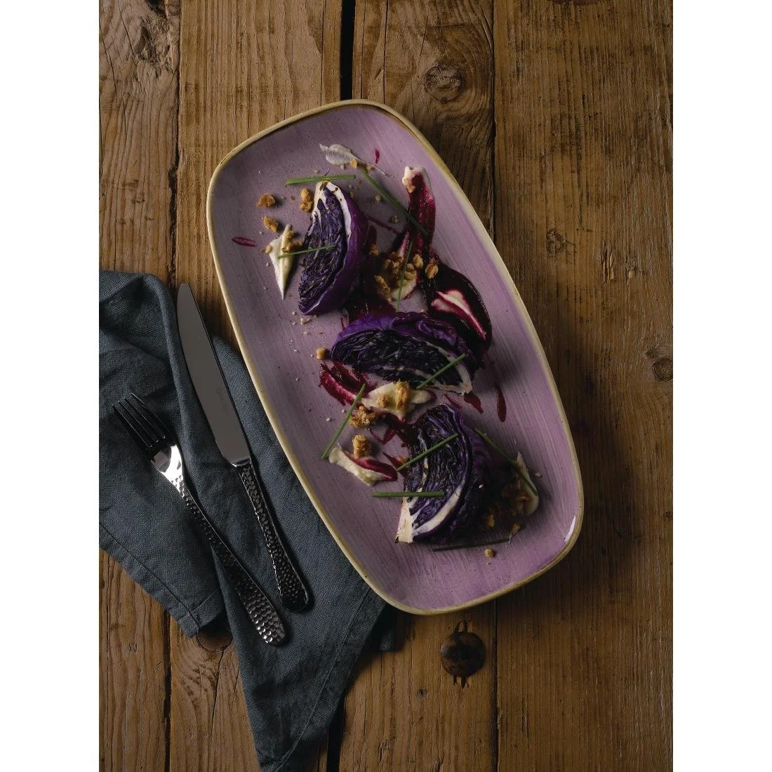 Churchill Stonecast Chefs Oblong Plates Lavender 355x189mm (6 Pack) - Image 4
