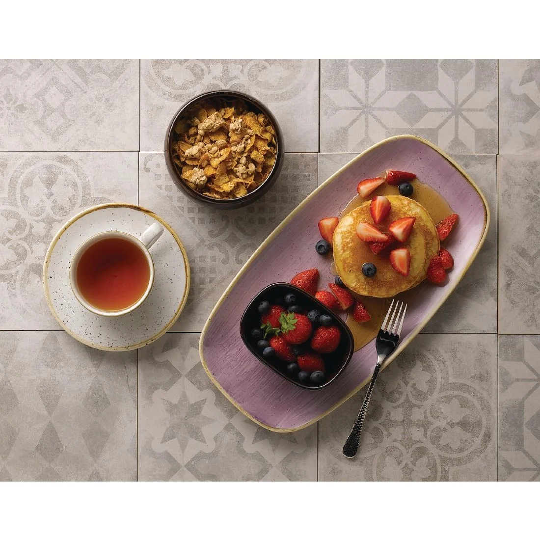 Churchill Stonecast Chefs Oblong Plates Lavender 298x153mm (12 Pack) - Image 5