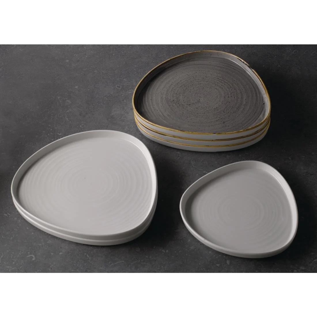 Churchill Stonecast Barley White Triangle Walled Chefs Plates 260mm (6 Pack) - Image 6