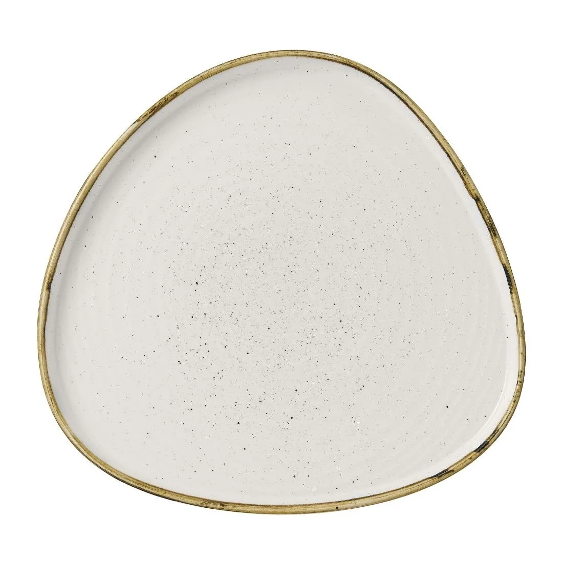 Churchill Stonecast Barley White Triangle Walled Chefs Plates 260mm (6 Pack) - Image 1