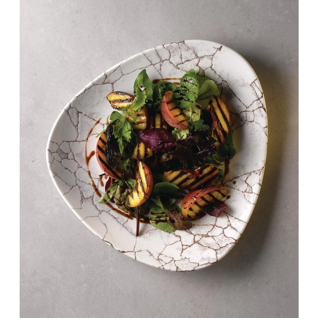 Churchill Studio Prints Kintsugi Agate Grey Lotus Plates 254mm (12 Pack) - Image 5