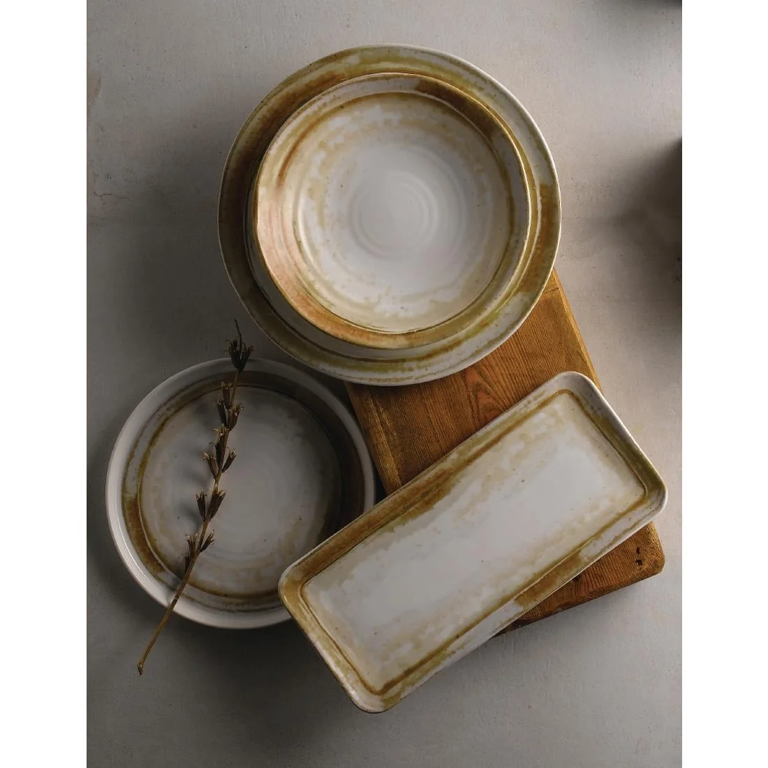 Dudson Finca Sandstone Organic Coupe Bowls 279mm (12 Pack) - Image 7