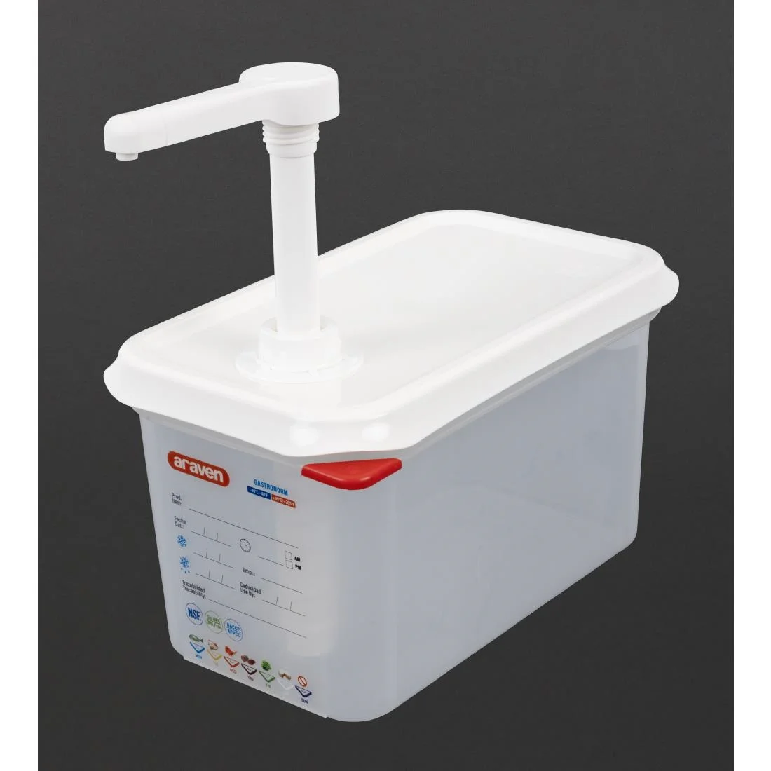 Araven Sauce Dispenser with Pump 1/4 GN - Image 3