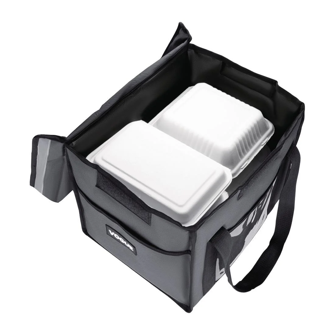 Vogue Insulated Folding Delivery Bag Grey - Image 5