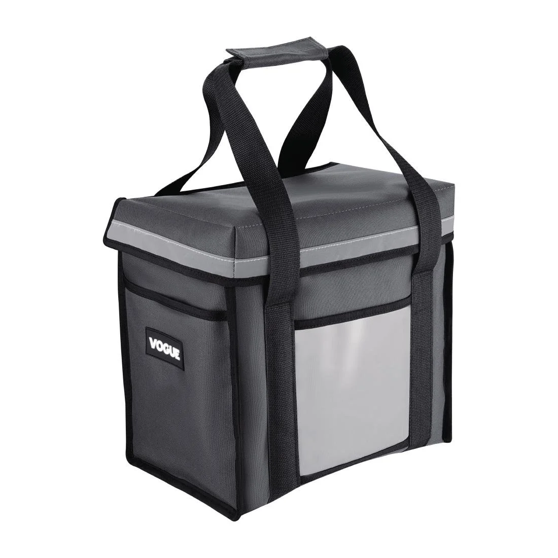 Vogue Insulated Top Loading Delivery Bag Grey 330x230x330mm - Image 1