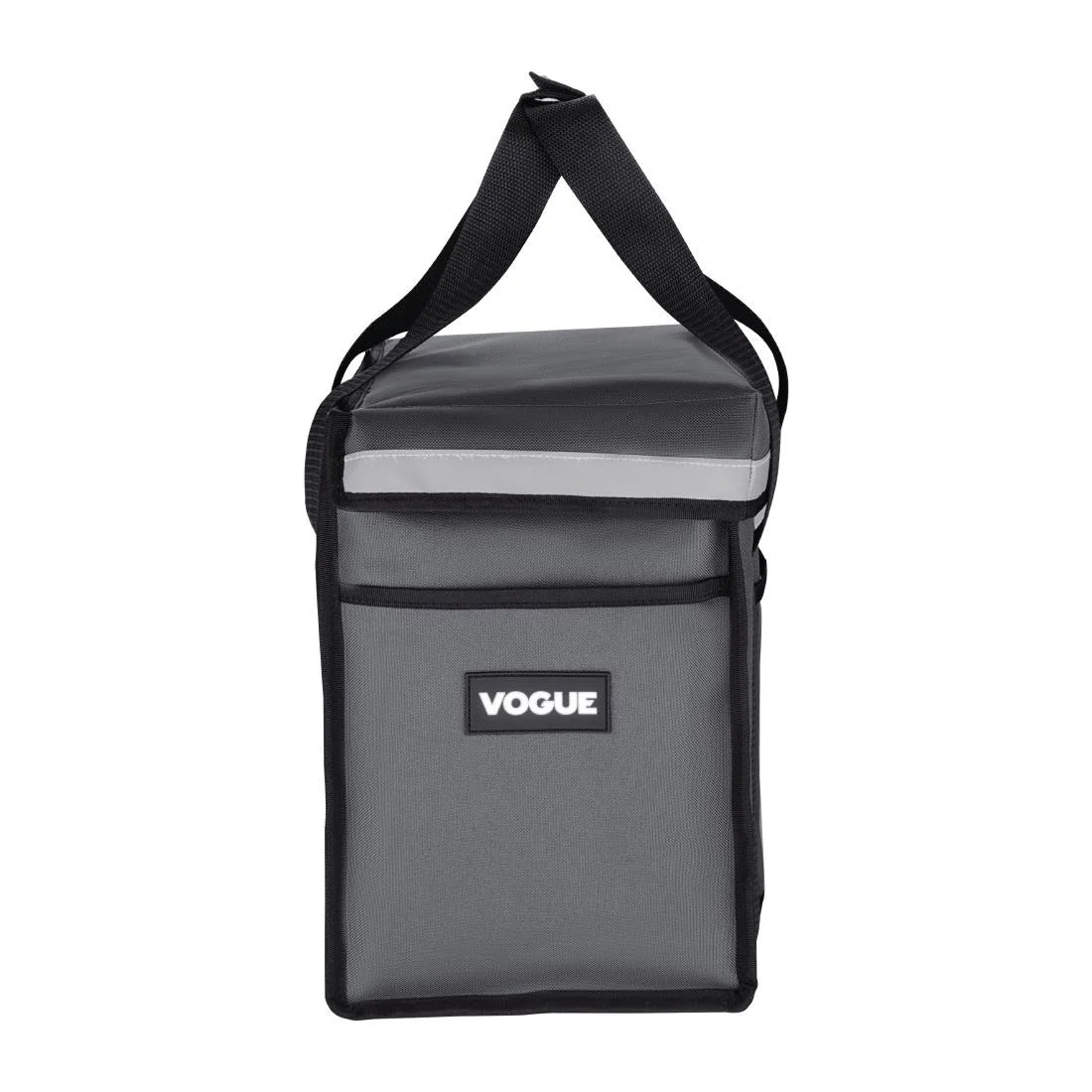 Vogue Insulated Top Loading Delivery Bag Grey 330x230x330mm - Image 3