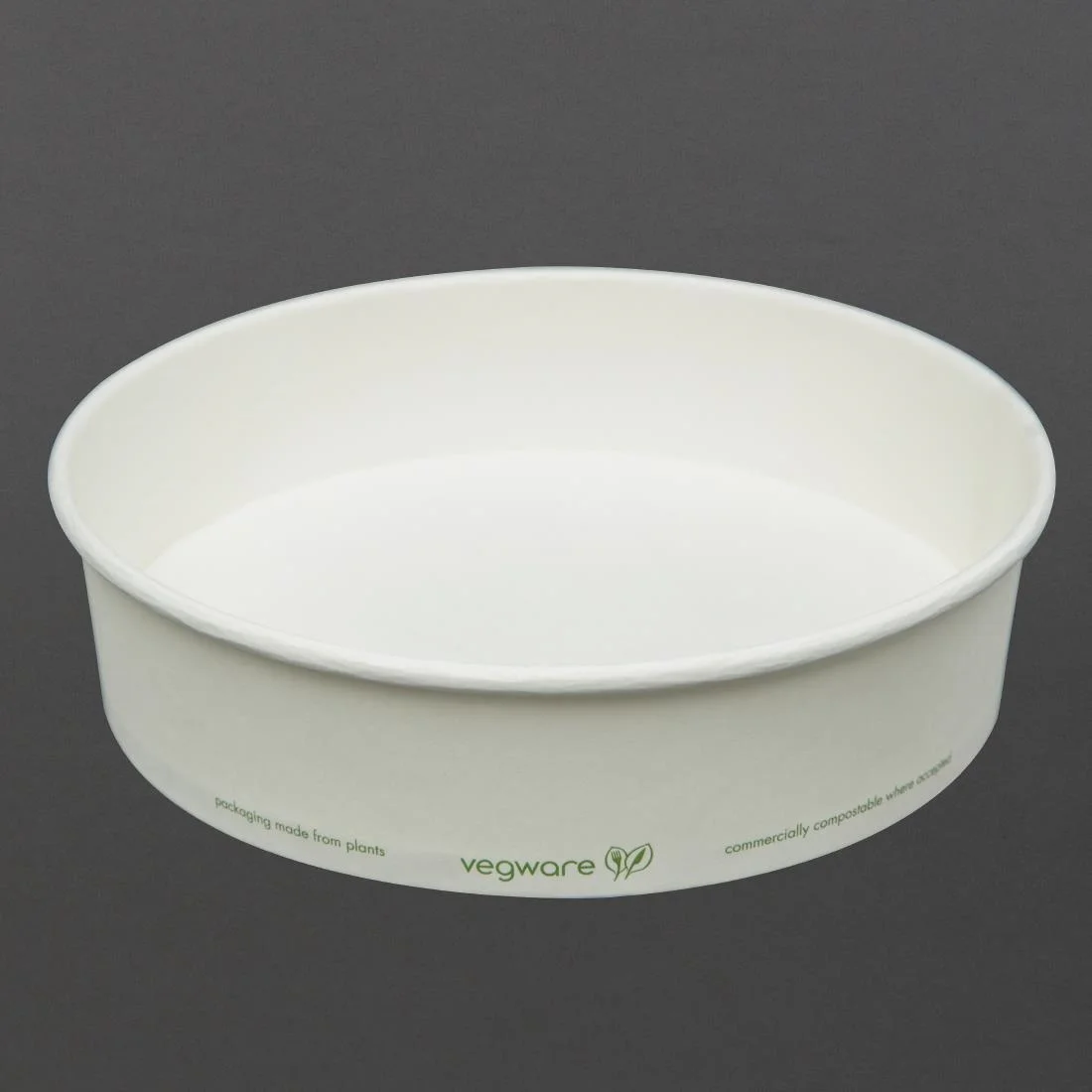 Vegware 185-Series Compostable Bon Appetit Wide PLA-lined Paper Food Bowls 26oz (Pack of 300) - Image 2