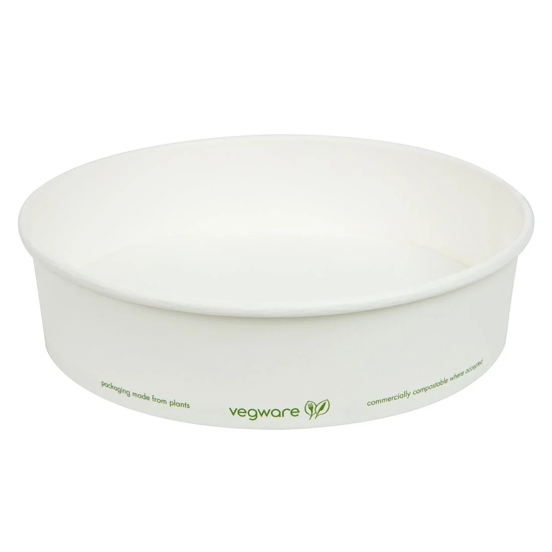 Vegware 185-Series Compostable Bon Appetit Wide PLA-lined Paper Food Bowls 26oz (Pack of 300) - Image 3