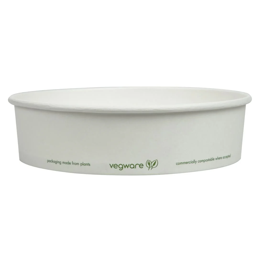 Vegware 185-Series Compostable Bon Appetit Wide PLA-lined Paper Food Bowls 26oz (Pack of 300) - Image 4