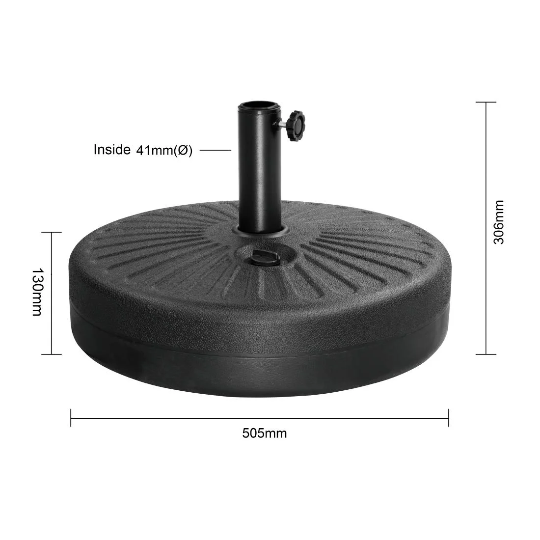 Bolero Parasol Base Black - 20Ltr - Image 2