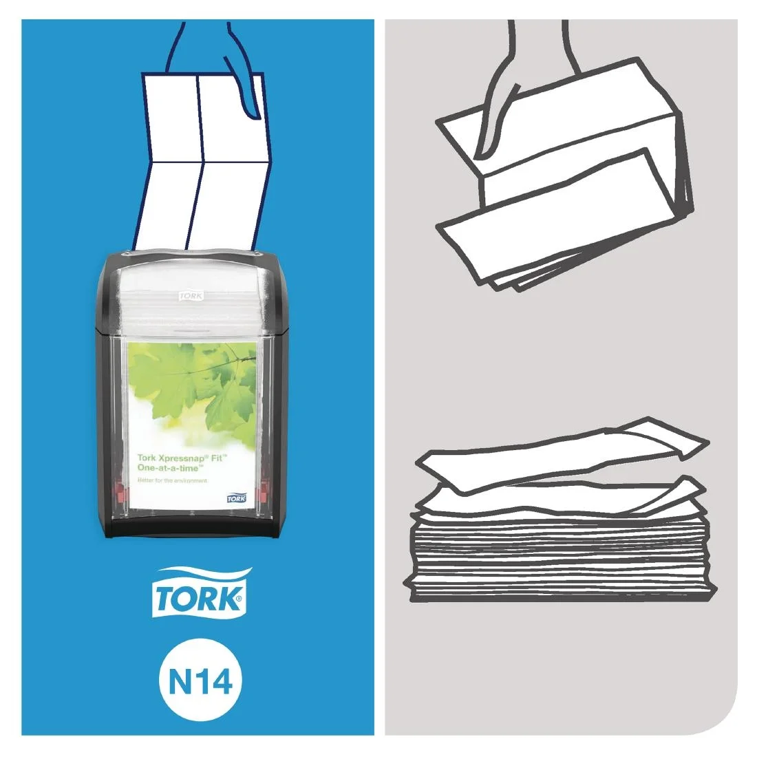 Tork Xpressnap Fit Dispenser Napkins Natural N14 (6 Pack) - Image 5