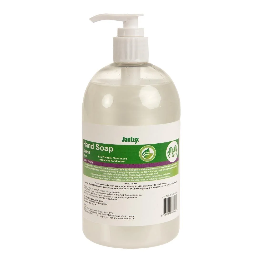 Jantex Green Hand Soap Lotion Ready To Use 500ml - Image 1