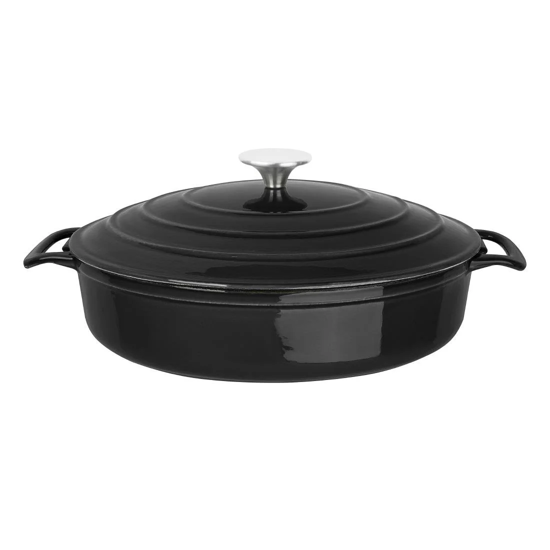 Vogue Round Sauté Pan Black 28cm - Image 1