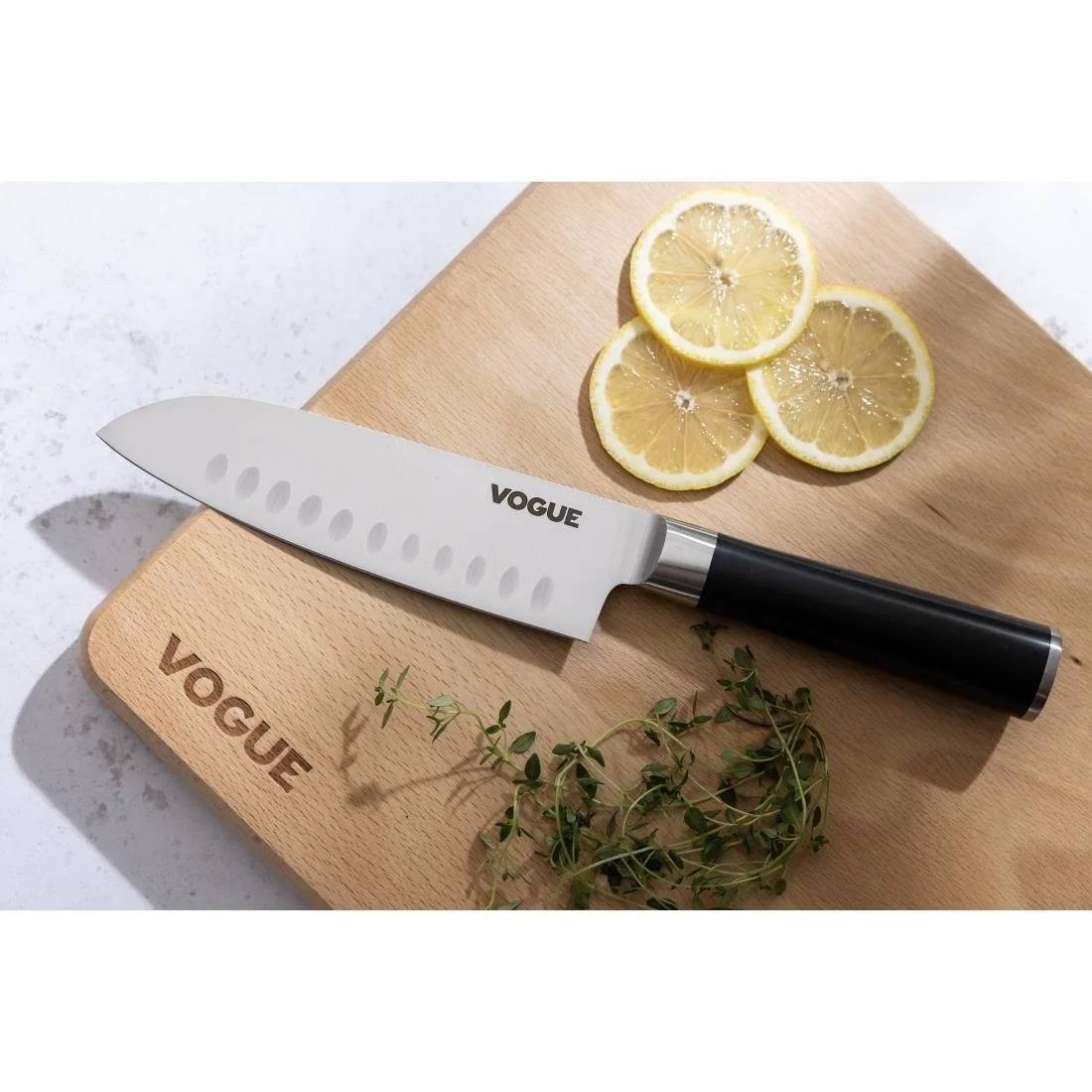 Vogue Bistro Santoku Knife Black 17.9cm - Image 6