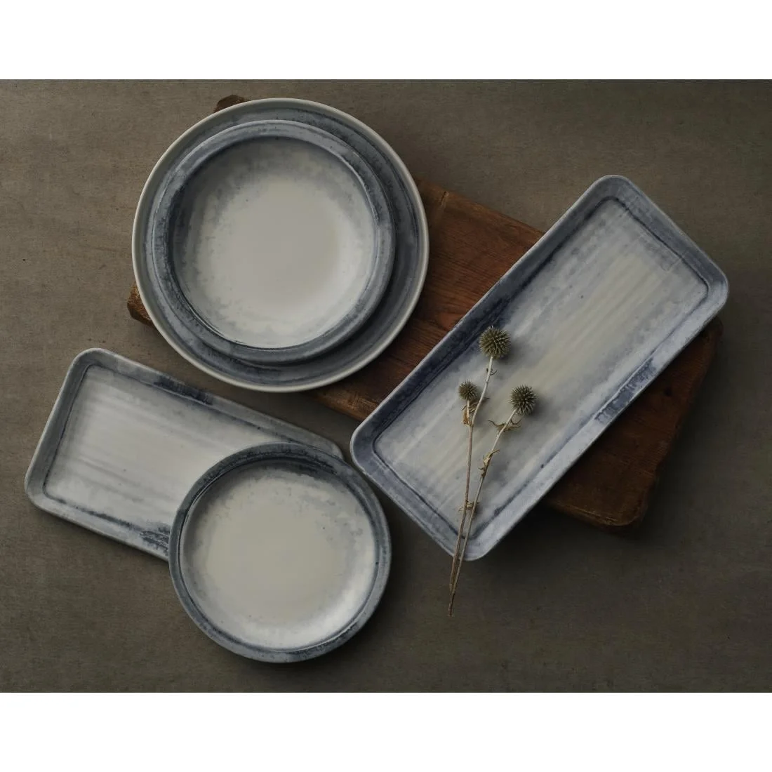 Dudson Makers Finca Limestone Organic Coupe Rect Plat 338x155mm (6 Pack) - Image 3