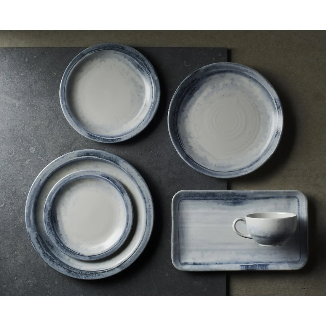 Dudson Makers Finca Organic Rectangular Plates Limestone 270x160mm (12 Pack) - Image 4