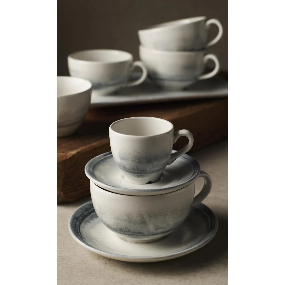 Dudson Makers Finca Limestone Espresso Saucers 118mm (12 Pack) - Image 2