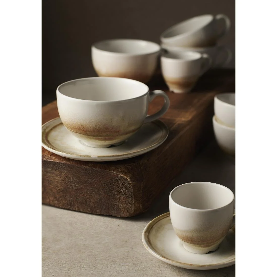 Dudson Makers Finca Sandstone Cappuccino Cup 340ml (12 Pack) - Image 3