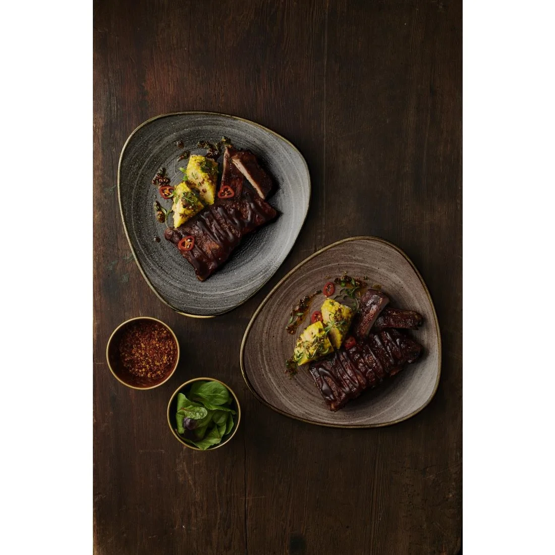 Churchill Stonecast Raw Lotus Plate Black 254mm (12 Pack) - Image 4