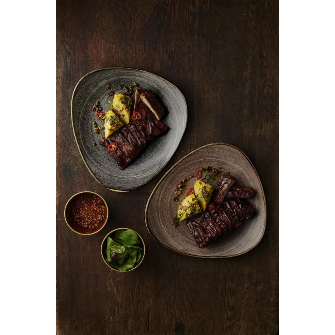 Churchill Stonecast Raw Lotus Plate Black 254mm (12 Pack) - Image 4