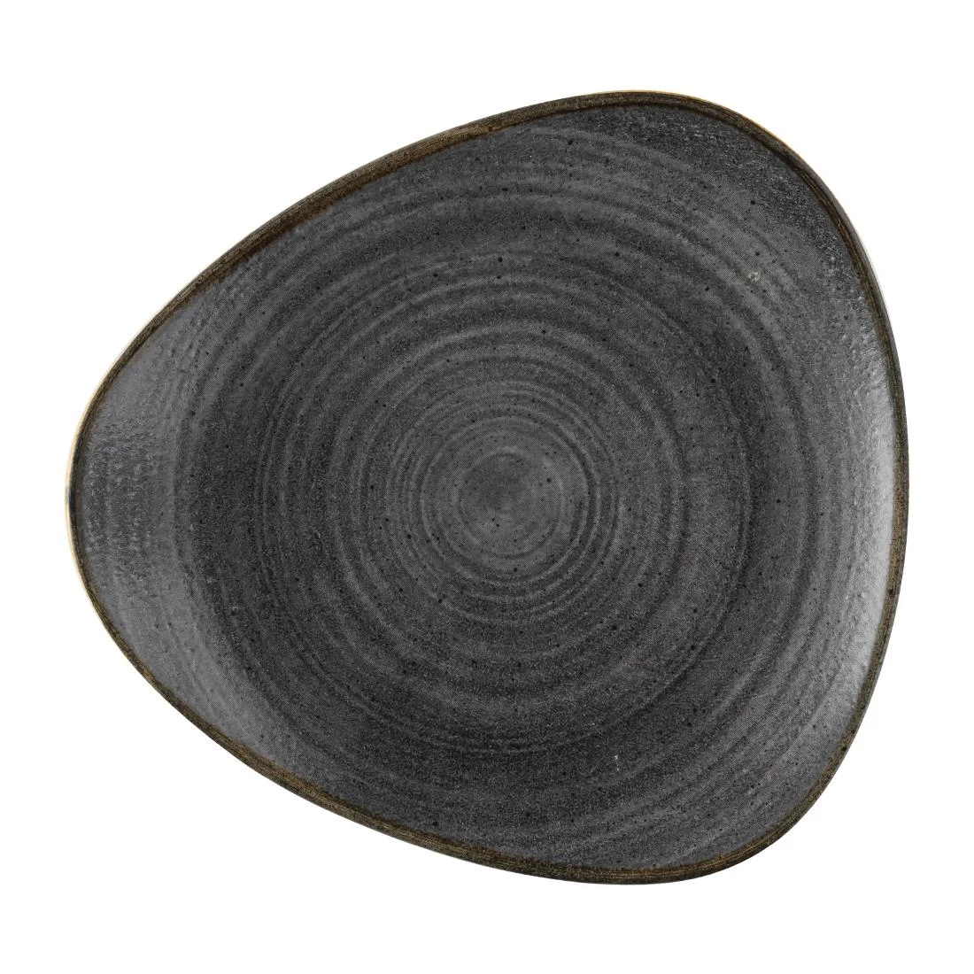 Churchill Stonecast Raw Lotus Plate Black 254mm (12 Pack)