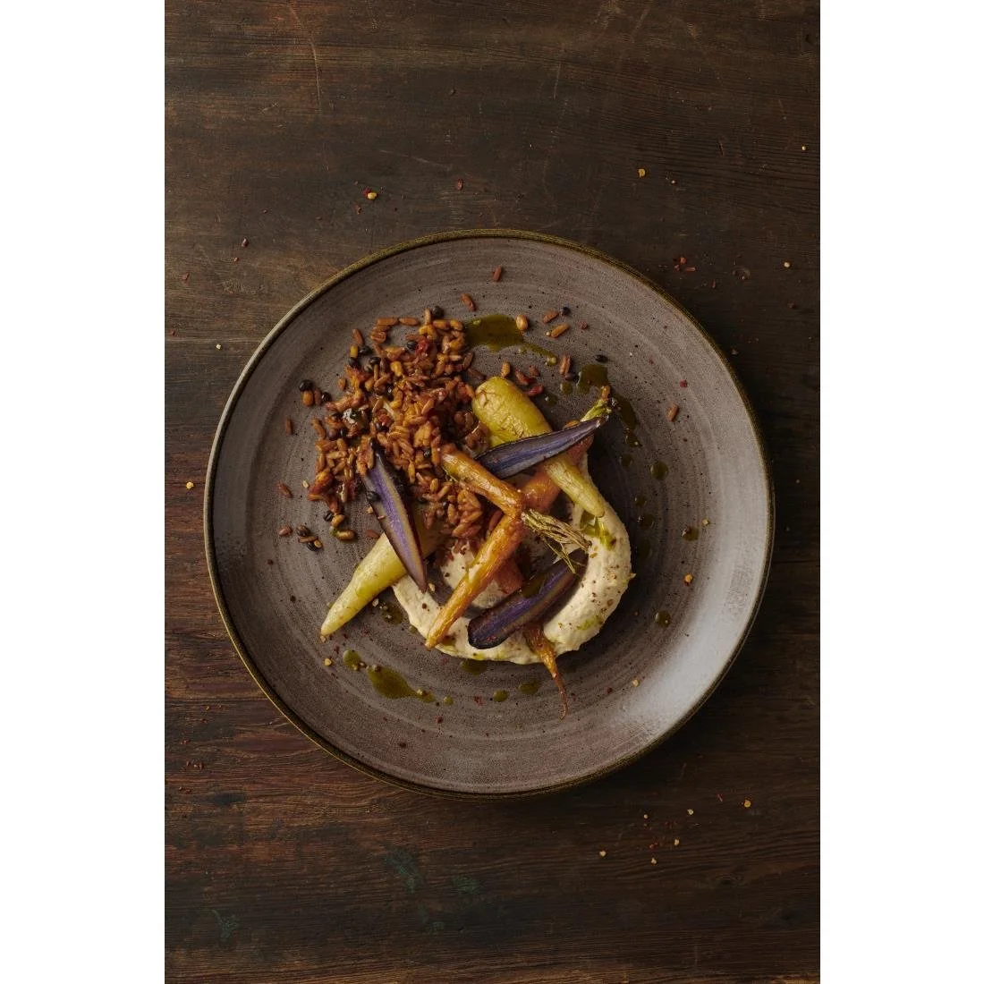 Churchill Stonecast Raw Evolve Coupe Plates Brown 219mm (12 Pack) - Image 2