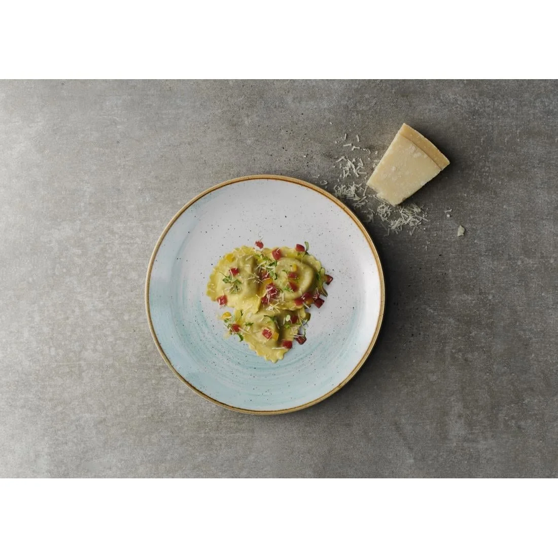 Churchill Stonecast Accents Evolve Coupe Plate Duck egg 219mm (12 Pack) - Image 2