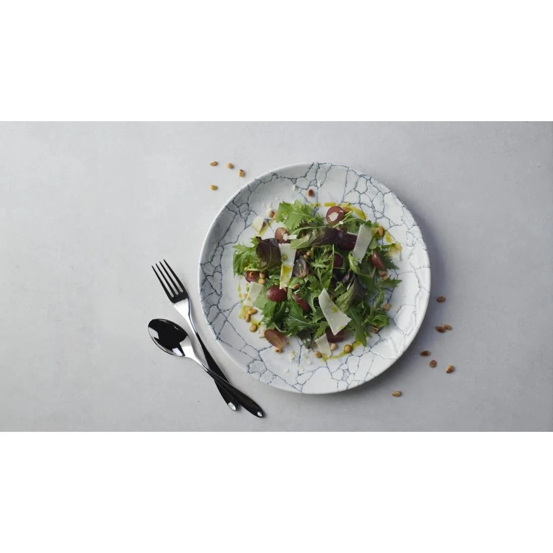 Churchill Studio Prints Kintsugi Pearl Evolve Coupe Plates Grey 260mm (12 Pack) - Image 3