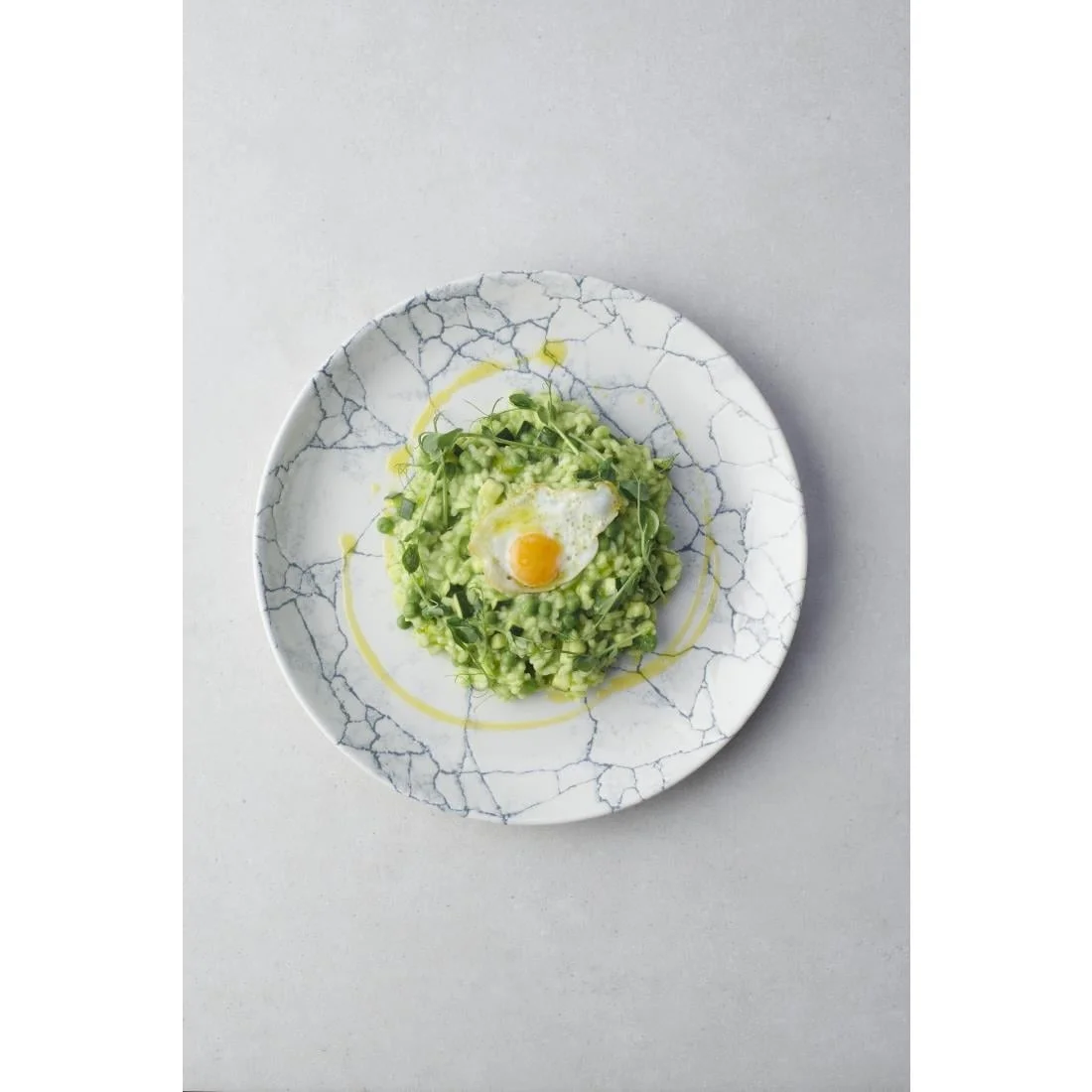 Churchill Studio Prints Kintsugi Pearl Evolve Coupe Plates Grey 260mm (12 Pack) - Image 2