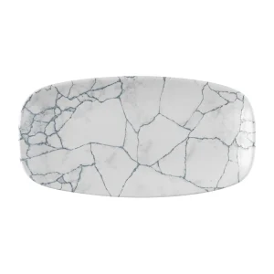 Churchill Studio Prints Kintsugi Pearl Chefs Oblong Plates Grey 287x152mm (12 Pack)