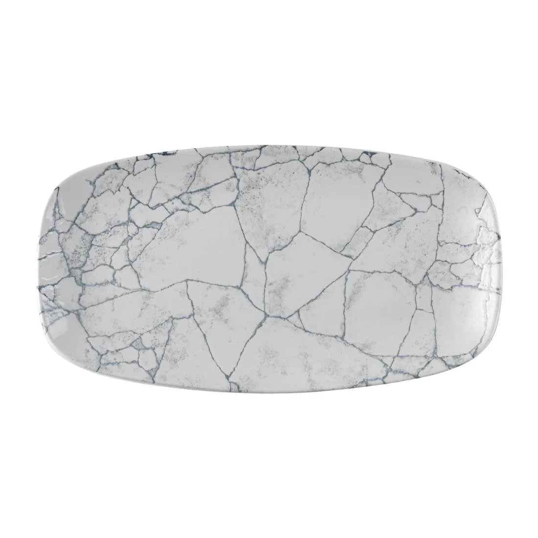 Churchill Studio Prints Kintsugi Pearl Chefs Oblong Plates Grey 355x189mm (6 Pack)