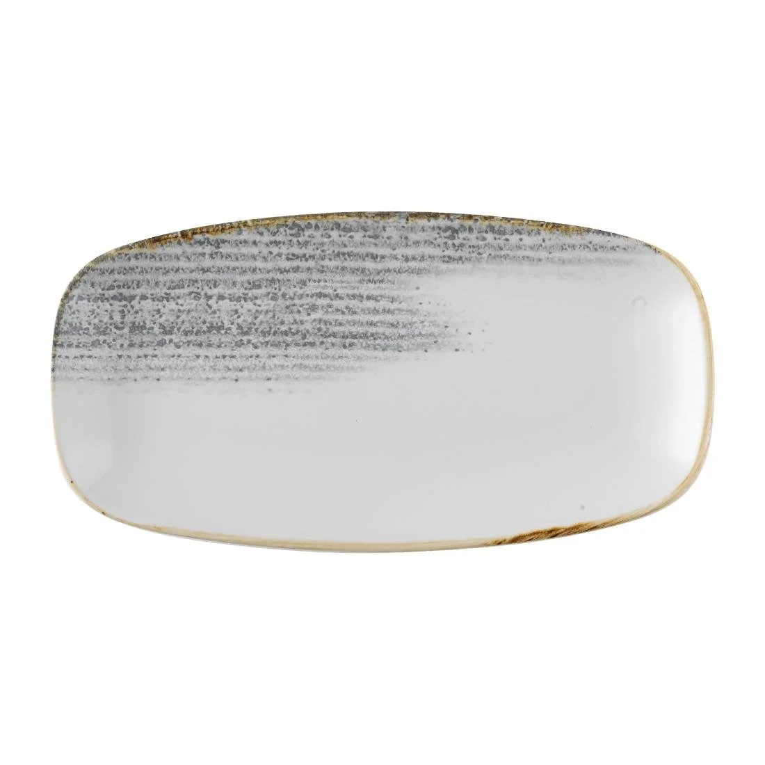 Churchill Studio Prints Homespun Accents Chefs Oblong Plates Jasper Grey 355x189mm (6 Pack)