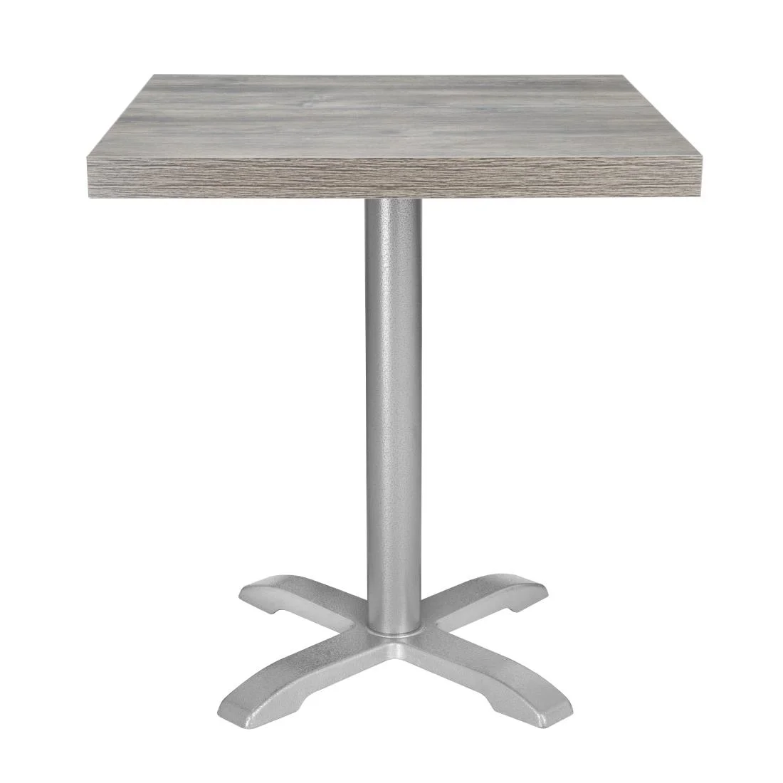 Bolero Pre-Drilled Square Melamine Table Top Ash Grey 600mm - Image 6