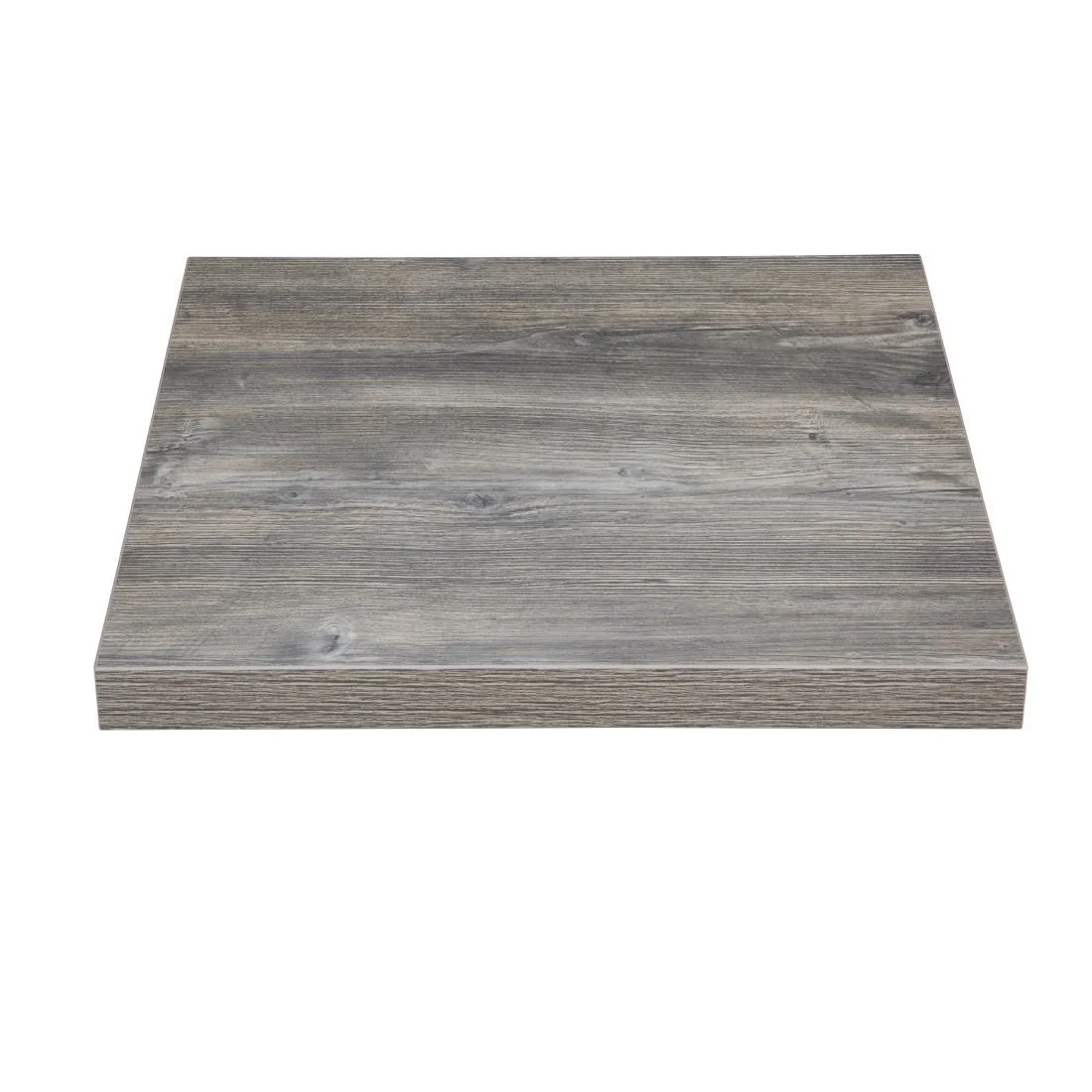 Bolero Pre-Drilled Square Melamine Table Top Ash Grey 700mm - Image 2