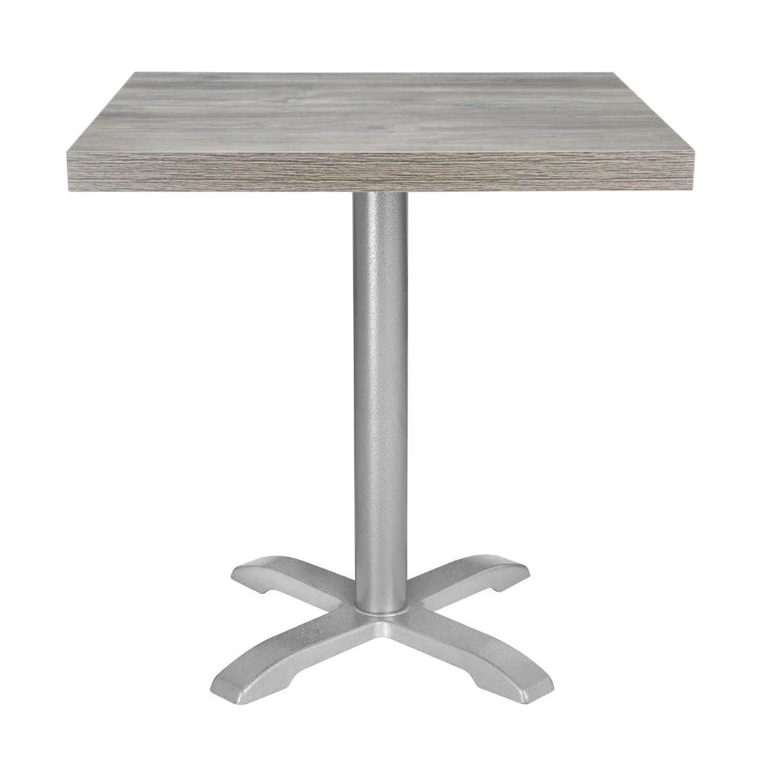 Bolero Pre-Drilled Square Melamine Table Top Ash Grey 700mm - Image 5