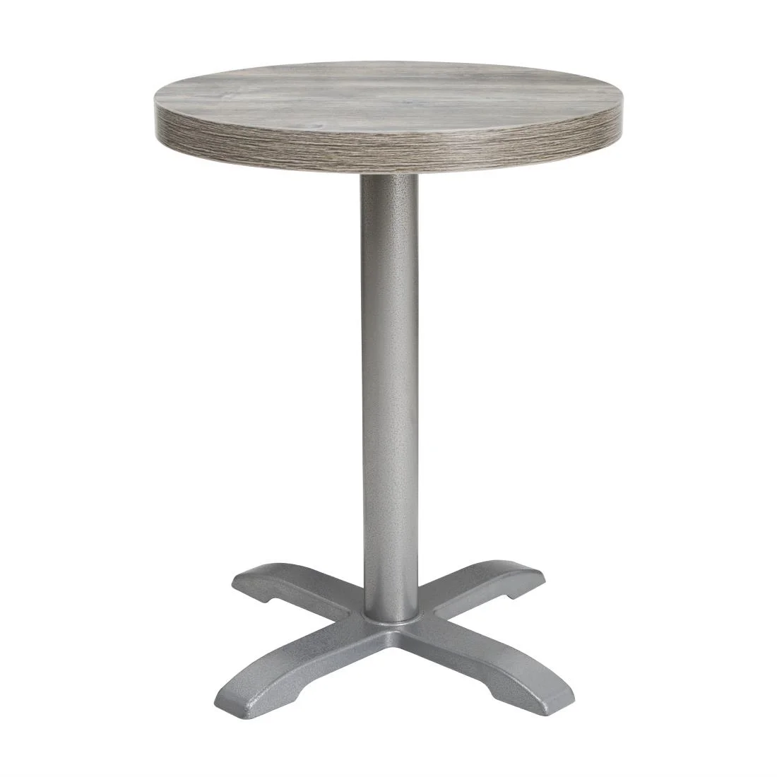 Bolero Pre-Drilled Round Melamine Table Top Ash Grey 600mm - Image 6