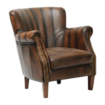 Lancaster Leather Chair Chestnut - Image 2