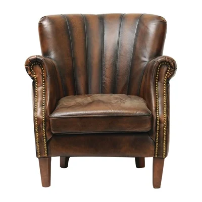 Lancaster Leather Chair Chestnut - Image 3