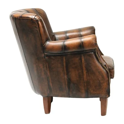 Lancaster Leather Chair Chestnut - Image 4