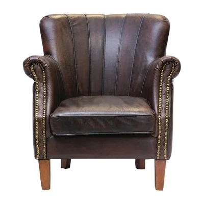 Lancaster Leather Chair Brown - Image 4