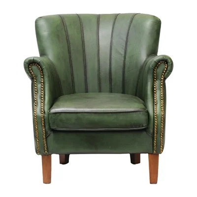 Lancaster Leather Chair Green - Image 3