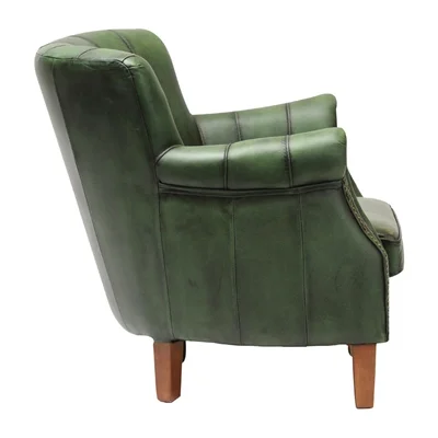 Lancaster Leather Chair Green - Image 4
