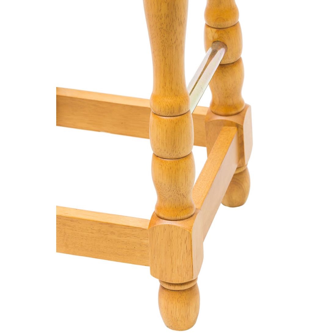 Classic Soft Oak High Bar Stool with Red Diamond Seat (Pack of 2)