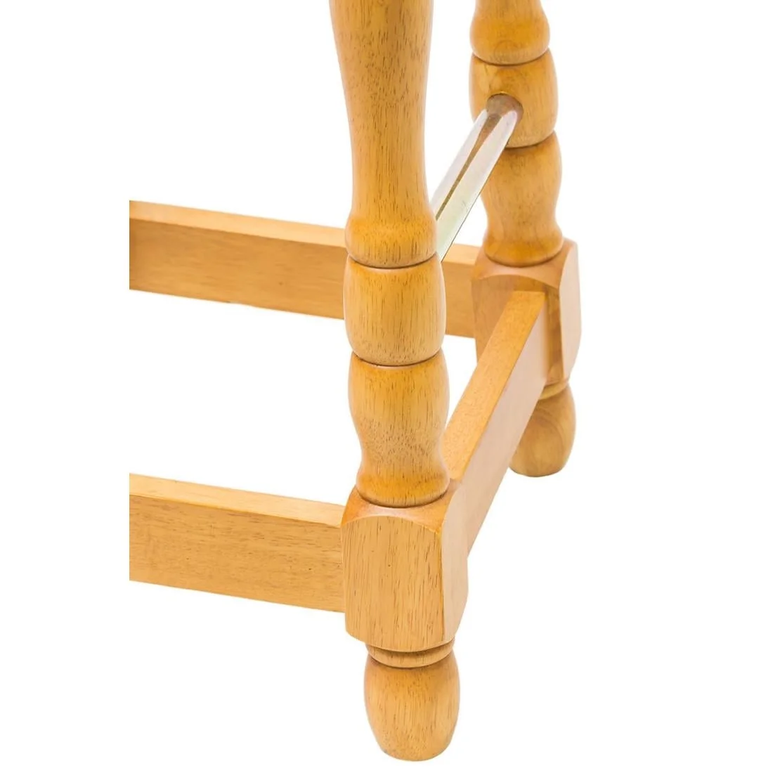 Classic Soft Oak High Bar Stool with Green Diamond Seat (Pack of 2) - Image 2