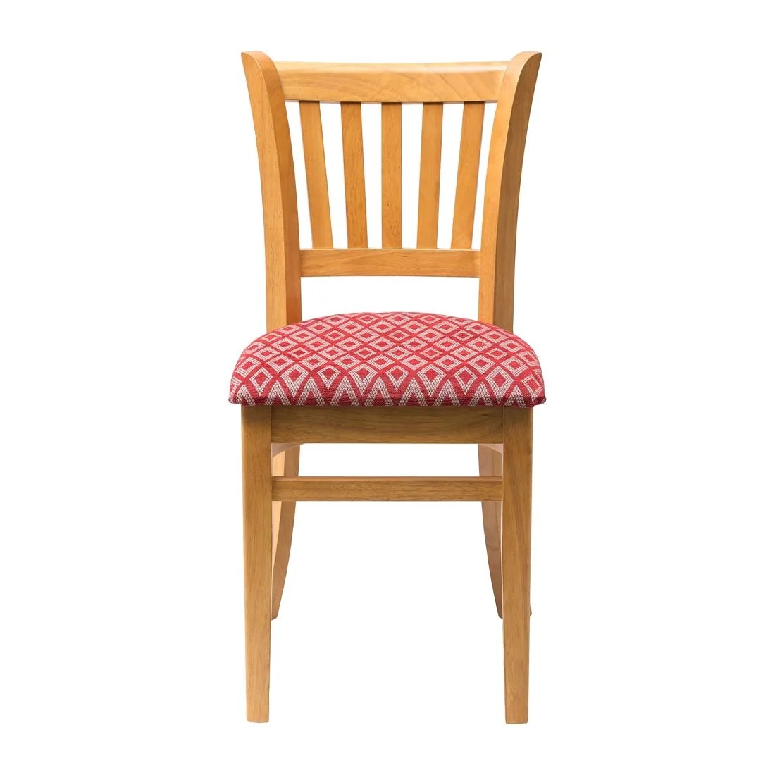 Manhattan Soft Oak Dining Chair with Red Diamond Padded Seat (Pack of 2) - Image 2