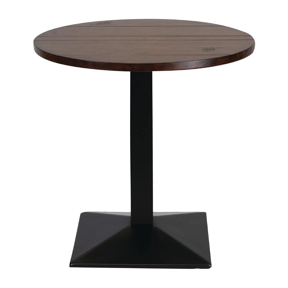 Turin Metal Base Pedestal Round Table with Vintage Top 760mm - Image 2