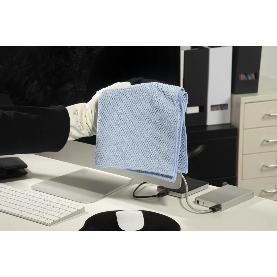 Spontex MF Pro Recycled Microfibre Cloth Blue (5 Pack) - Image 2
