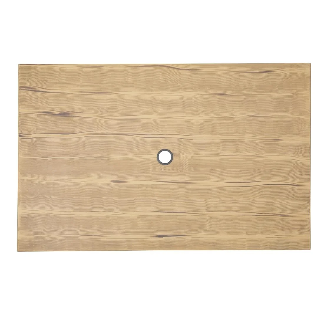 Bolero Complete Outdoor Aluminium Table 120x76x76cm - Light Wood Effect Finish - Image 4