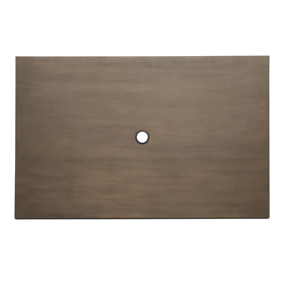 Bolero Complete Outdoor Aluminium Table 120x76x76cm - Dark Wood Effect Finish - Image 4