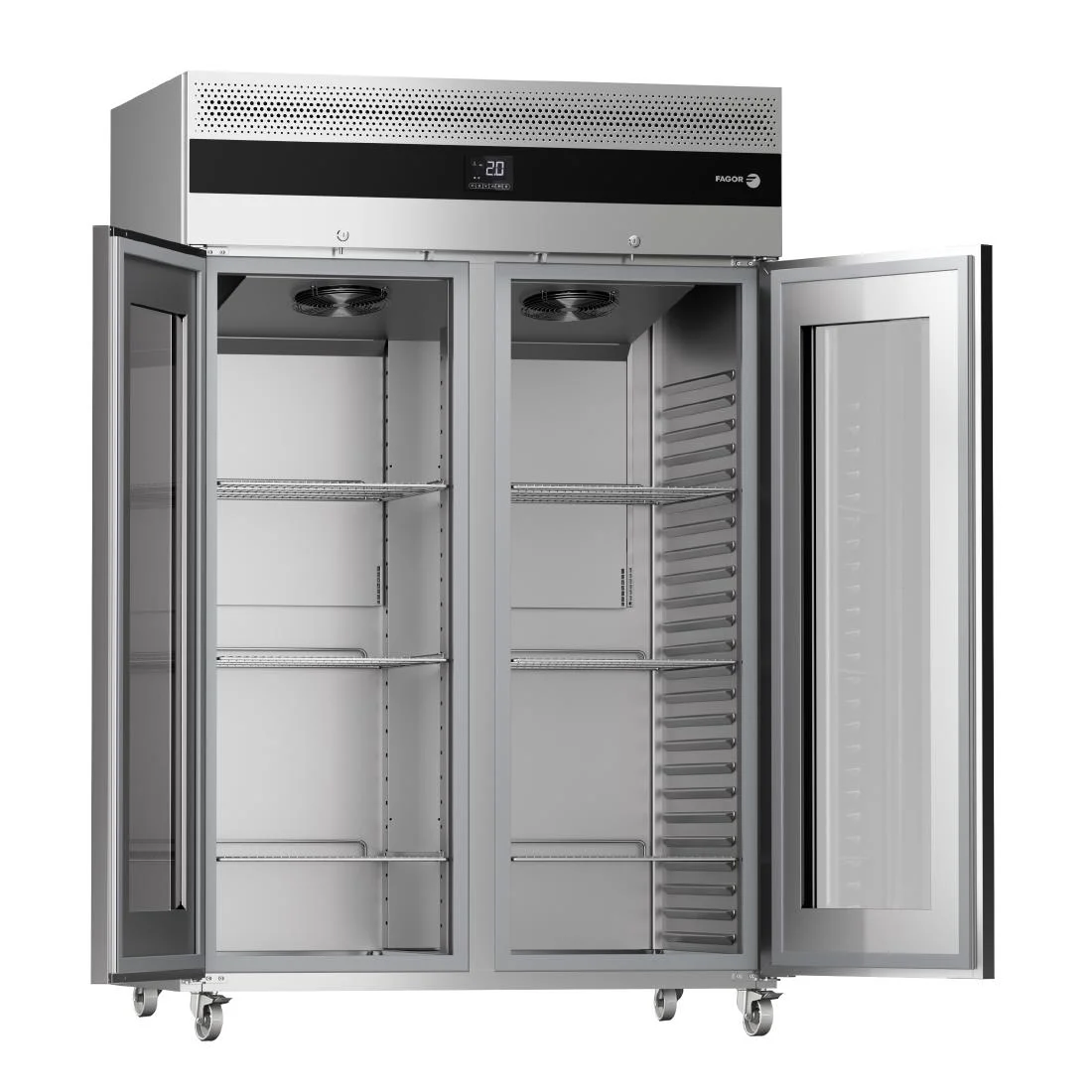 Fagor Advance Gastronorm Upright Cabinet Display Fridge 2 Door AUP-22G GD - Image 2
